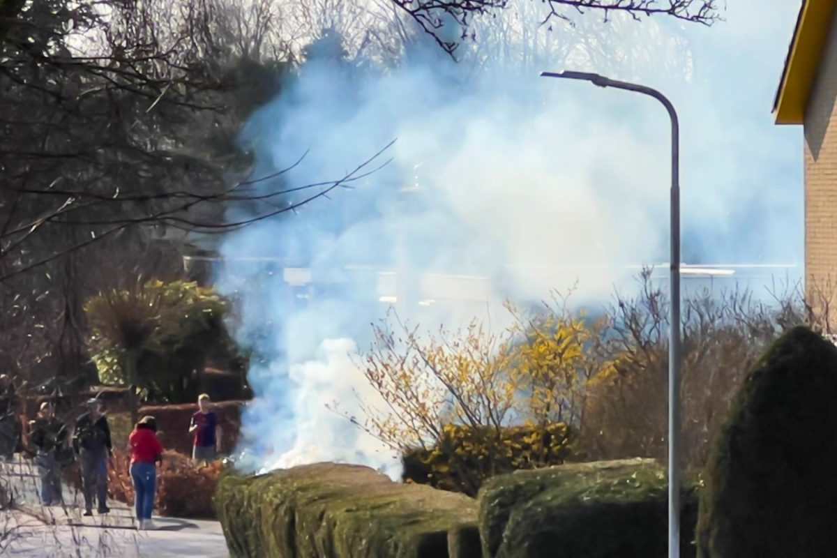 Heg vliegt in brand in Sneek; bewoners komen in actie