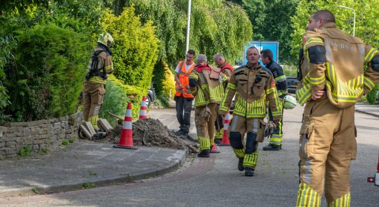 Gasleiding geraakt tijdens herstellen glasvezelkabel